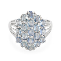 Anello in argento con Zaffiro della Tanzania