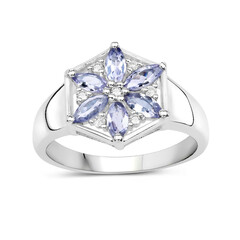 Anello in argento con Tanzanite