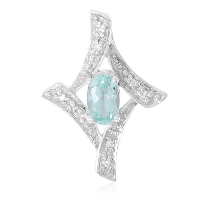 Ciondolo in argento con Fluoroapatite Verde