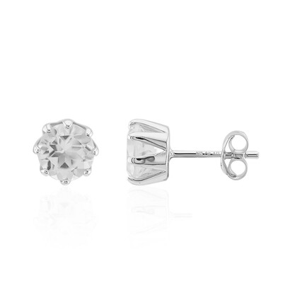 Orecchini in argento con Topazio Bianco