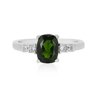 Anello in argento con Diopside Russo