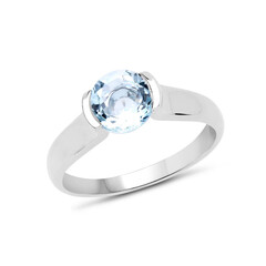 Anello in oro con Acquamarina AAA