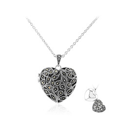 Collana in argento con Marcassite