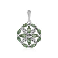 Ciondolo in argento con Apatite Verde