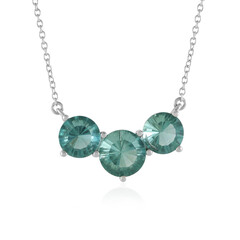 Collana in argento con Fluorite Verde