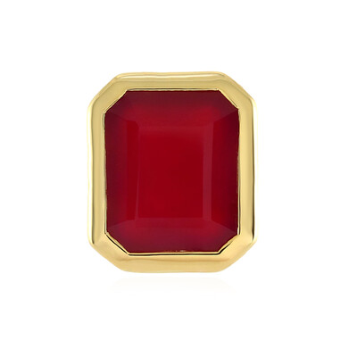 Ciondolo in argento con Calcedonio Lampone (MONOSONO COLLECTION)