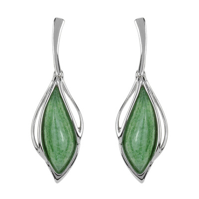 Orecchini in argento con Quarzo Verde (dagen)