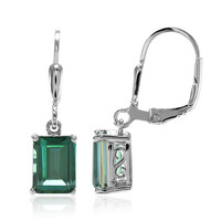 Orecchini in argento con Topazio Verde Farfalla