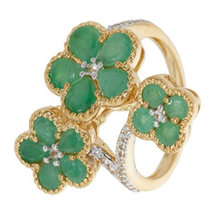Anello in argento con Smeraldo Brasiliano