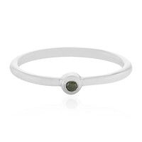 Anello in argento con Diamante Verde