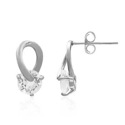 Orecchini in argento con Topazio Bianco