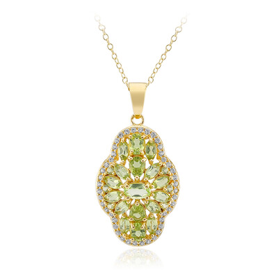 Collana in argento con Peridoto della Birmania
