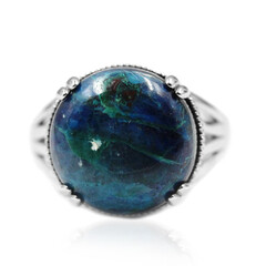 Anello in argento con Malachite Azzurrite