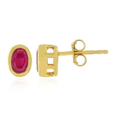 Orecchini in argento con Zaffiro Rosa del Madagascar