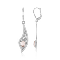 Orecchini in argento con Quarzo Rosa