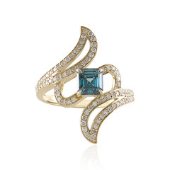 Anello in oro con Diamante Blu I1 (de Melo)