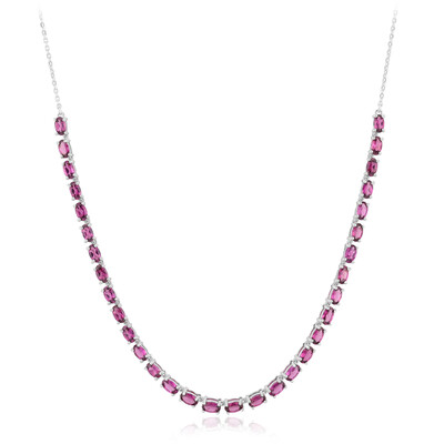Collana in argento con Rodolite