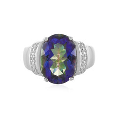 Anello in argento con Quarzo Mistico Blu