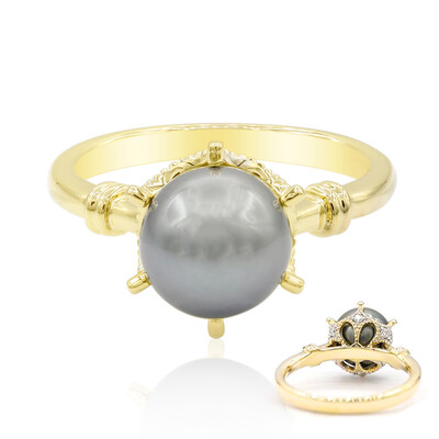 Anello in oro con Perla Tahitiana (TPC)