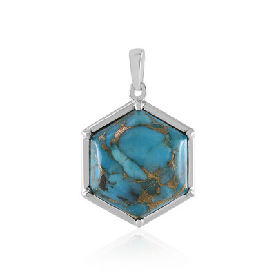 Ciondolo in argento con Turchese Ramato Blu Mohave (Faszination Türkis)