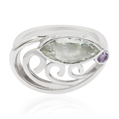 Anello in argento con Ametista Verde