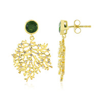 Orecchini in argento con Diopside Russo