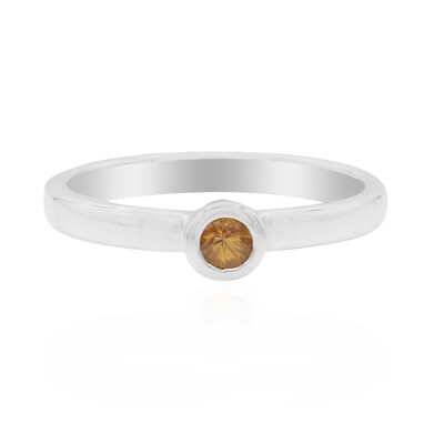 Anello in argento con Zaffiro Arancione