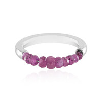 Anello in argento con Zaffiro Ceylon Rosa