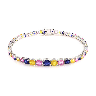 Bracciale in argento con Zaffiro Blu del Madagascar