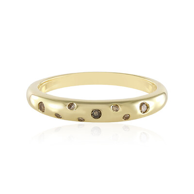 Anello in oro con Diamante Champagne I1