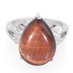 Anello in argento con Occhio di Tigre Rosso