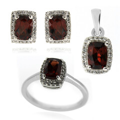 Parure in argento con Granato Mozambico