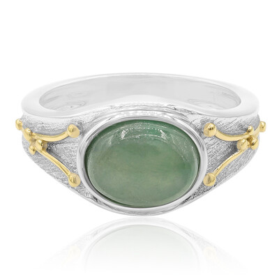 Anello in argento con Giadeite Verde (Annette)