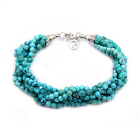 Bracciale in argento con Turchese Kingman (Anne Bever)