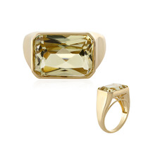 Anello in oro con Kunzite Canarino