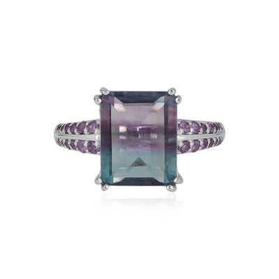 Anello in argento con Fluorite Bicolore