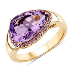 Anello in oro con Ametista Rose de France (SUHANA)