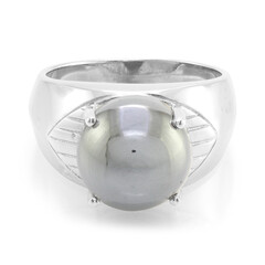 Anello da uomo in argento con Ematite