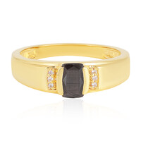 Anello in argento con Zaffiro Color Antracite