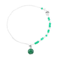 Bracciale in argento con Onice Verde