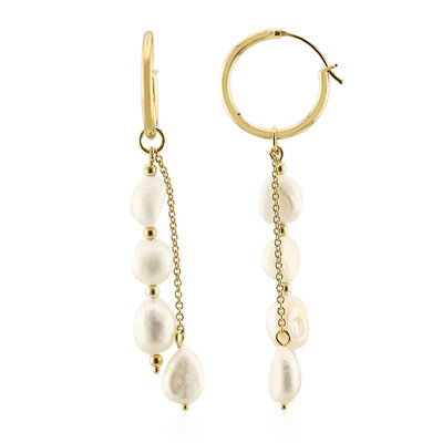 Orecchini in argento con Perla d'Acqua Dolce Bianca (TPC)