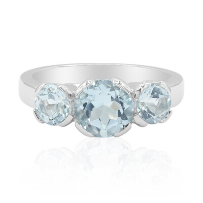 Anello in argento con Topazio Blu Cielo