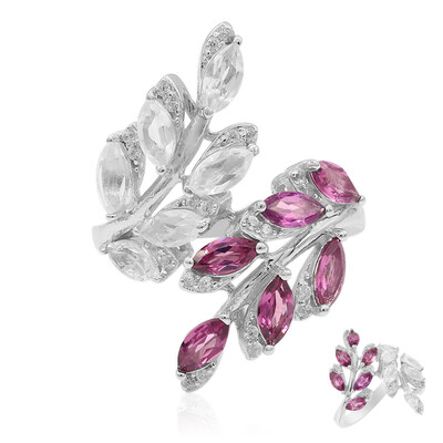 Anello in argento con Rodolite