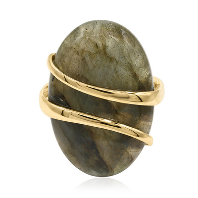 Anello in oro con Labradorite