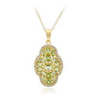 Collana in argento con Peridoto della Birmania