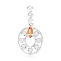 Ciondolo in argento con Zaffiro Padparadscha