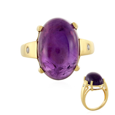 Anello in argento con Ametista Zambiana