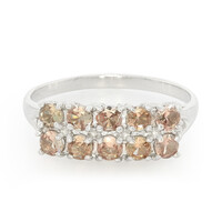 Anello in argento con Granato Cangiante Tanzania