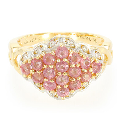 Anello in oro con Zaffiro Padparadscha (non riscaldato) (AMAYANI)