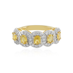 Anello in argento con Berillo Giallo